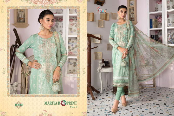 Shree Mariya B Mprint 9 Latest Fancy Pure Cotton Print With Exclusive Embroidery Pakistani Salwar Suits Collection